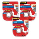 Scotch MMM109-3 Tape Poster Removable, 3/4X150 Clear (3 RL)