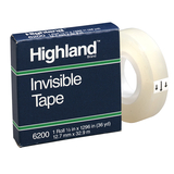 3M MMM6200121296 Highland Invisible Tape 1/2X1296In