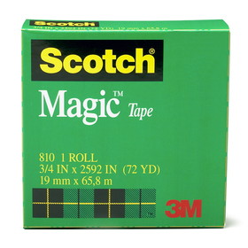 Scotch MMM810341296 Tape Scotch Magic 3/4 X 36 Yds