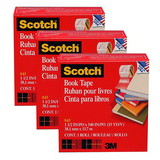 Scotch MMM84515-3 3M Scotch Bookbinding Tape, 1.5X15Yds (3 RL)