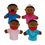 Get Ready Kids MTB360 Family Bigmouth Puppets African - American Family Of 4, Price/EA