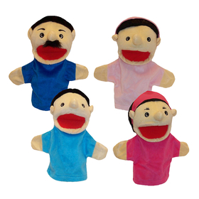 Get Ready Kids MTB370 Family Bigmouth Puppets Hispanic Family Of 4