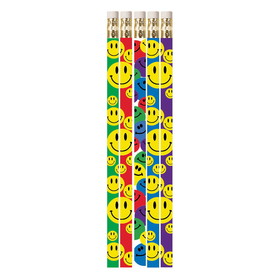 Musgrave Pencil Company MUS1467D-12 Happy Face Asst Motivationl, Fun Pencils 12 Per Pk (12 DZ)