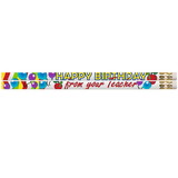 Musgrave Pencil Company MUS2267D-12 Happy Birthday From Your, Teacher Motivational Fun Pencils (12 DZ)