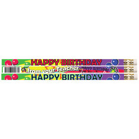 Musgrave Pencil Co MUS2267D Happy Birthday From Your Teacher Dz Motivational Fun Pencils