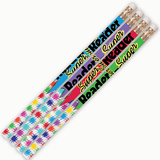 Musgrave Pencil Co MUS2339D Super Reader 12Pk Motivational Fun Pencils