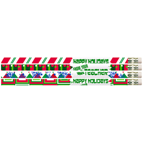 Musgrave Pencil Co MUS2519D 12Pk Happy Holidays From Your Teacher Pencils
