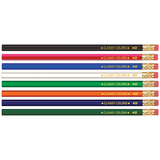 Musgrave Pencil Co MUSDHEX9912 Musgrave No 2 Dozen Wood Case Hex Pencils Assorted Colors