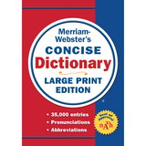 Merriam-Webster MW-6442 Concise Dictionary Large Print Ed, Merriam Webster