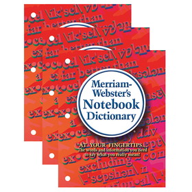 Merriam-Webster MW-6503-3 Merriam Webster Notebook, Dictionary (3 EA)