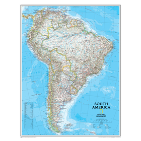 National Geographic Maps NGMRE00620150 South America Wall Map 24 X 30