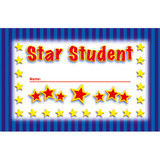 North Star Teacher Resource NST2402 Incentive Punch Cards Star Student 36/Pk