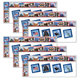 North Star Teacher Resources NST4241-6 Historical America All, Around The Board Trimmer (6 PK)