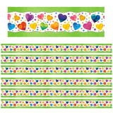 North Star Teacher Resources NST4243-6 Watercolor Hearts Trimmer, All Around Board (6 PK)