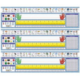 North Star Teacher Resources NST9003-3 Desk Plate Primary, Traditional Manuscript (3 PK)
