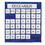 Pacon PAC0020200 Pocket Chart Monthly Calendar Blue, 25In X 28In, Price/Each