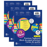 Pacon PAC101164-3 Premium Tagboard Asstd, 8.5X11 Brights 10 Colors 50 Shts (3 PK)