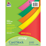 Pacon PAC101175 Array Card Stock Brights Assorted Colors