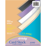Pacon PAC101189 Array Card Stock Classic Colors 100 Count 8.5 X 11