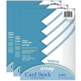 Pacon PAC101281-3 White Card Stock, 40 Sht Per Pk (3 PK)