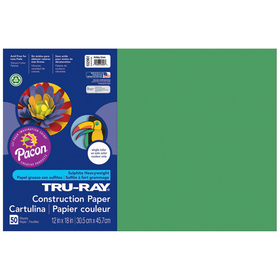 Pacon PAC102961 Tru Ray 12 X 18 Holiday Green 50Sht Construction Paper