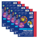 Tru-Ray PAC102993-5 Tru Ray 9X12 Holiday Red, Construction Paper 50Sht Per Pk (5 PK)