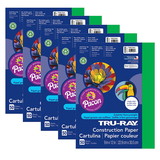 Tru-Ray PAC103006-5 Tru Ray 9X12 Festive Green, Construction Paper 50Sht Per Pk (5 PK)