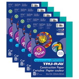 Tru-Ray PAC103007-5 Tru Ray 9X12 Turquoise, Construction Paper 50Sht Per Pk (5 PK)