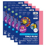 Tru-Ray PAC103013-5 Tru Ray 9X12 Shocking Pink, Construction Paper 50Sht Per Pk (5 PK)