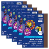 Tru-Ray PAC103024-5 Tru Ray 9X12 Dark Brown, Construction Paper 50Sht Per Pk (5 PK)