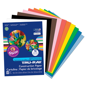 Pacon PAC103031 Tru Ray 9 X 12 Assorted 50 Sht Construction Paper