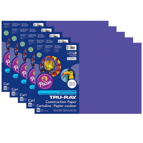 Tru-Ray PAC103051-5 Tru Ray 12X18 Purple, Construction Paper 50Sht Per Pk (5 PK)
