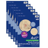 UCreate PAC103194-6 Cream Manila Drawing Paper, 12X18 50Shts Per Pk (6 PK)