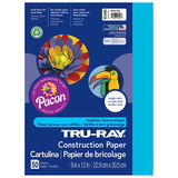 Pacon PAC103400 Tru Ray Atomic Blue 9X12 Fade - Resistant Construction Paper