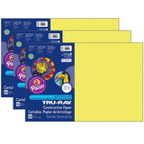 Tru-Ray PAC103403-3 Tru Ray Lively Lemon 12X18, Fade Resistant Construction Paper (3 PK)