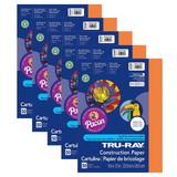 Tru-Ray PAC103404-5 Tru Ray Electric Orange 9X12, Fade Resistant Construction Paper (5 PK)