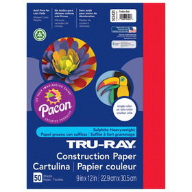 Pacon PAC103431 Tru Ray 9 X 12 Festive Red 50 Sht Construction Paper