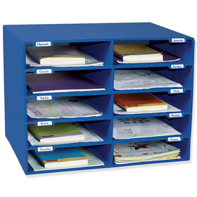 Pacon PAC1309 Mail Box - 10 Mail Slots Blue