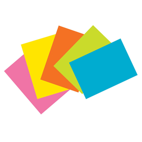 Pacon PAC1721 Super Bright Index Cards 4X6 Unrule