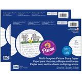 Pacon PAC2424-2 Picture Story Paper 1/2In, Rule 500 Sht Pr Pk 12X9 (2 Rm)