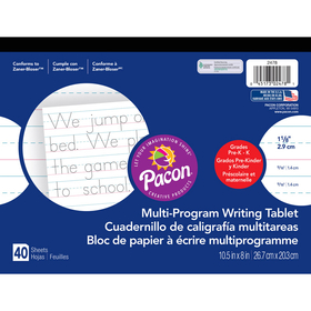 Pacon PAC2478 Writing Paper 40 Sht 10.5 X 8 1 1/8 In Rule