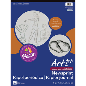 Pacon PAC3445 Art1St Newsprint Pad 18X24 50 Sht