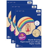 Prang PAC4139-3 Drawing Paper Manila 12X18, Standard Weight 50 Sheets Per Pk (3 PK)