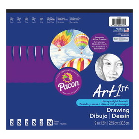 UCreate PAC4735-6 Art1St Drawing Pad 9X12, 24Sht Per Pk Wht (6 EA)
