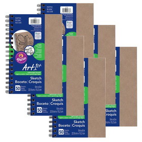 UCreate PAC4776-6 Sketch Diary Chip Cover 9X6, Natural (6 EA)