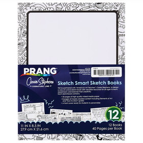 Prang PAC4819 Prang Sketch Smart Books 12/Pk