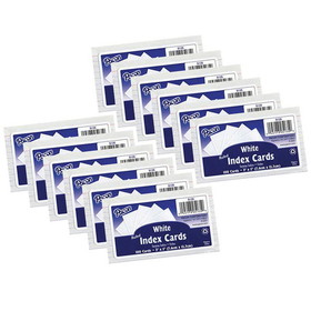 Pacon PAC5135-12 White 3X5 Ruled Index Cards, 100 Per Pk (12 PK)