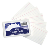 Pacon PAC5135 White 3X5 Ruled Index Cards 100Pk