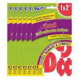 Pacon PAC51659-6 Self Stick Letters Red (6 PK)