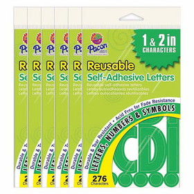 Pacon PAC51661-6 Self Stick Letters Green (6 PK)